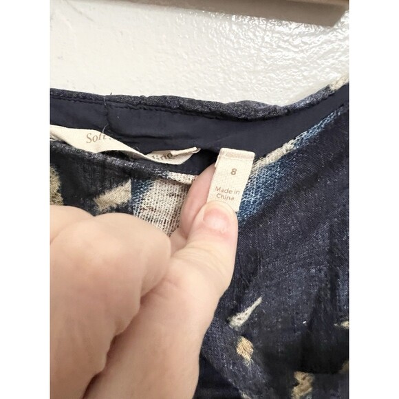 Soft Surroundings Velora Pants Sz 8 Shibori Navy Flowy Wrap Palazzo $115 Wide - Picture 4 of 10